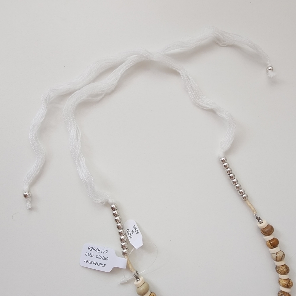 NWT Free People White Silver Love Letter To The Sea Shell Necklace - Picture 9 of 13